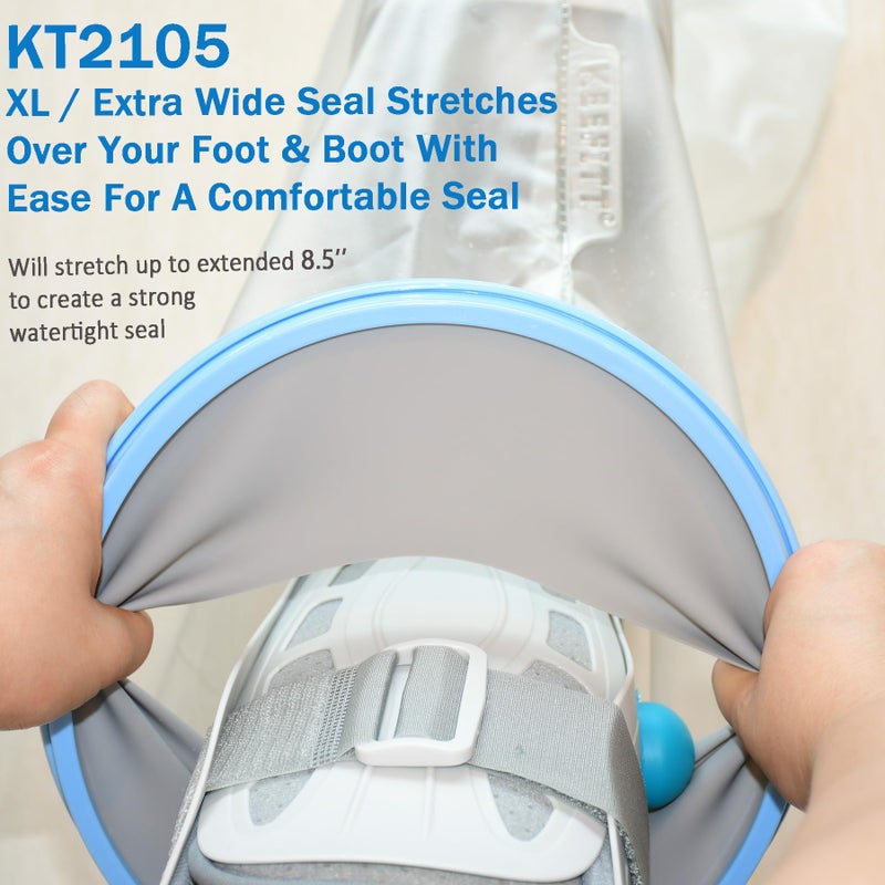 KEEFITT Adult Leg cast Protector for Shower, Waterproof Shower Bandage and Cast Cover Full Leg Watertight Protection to Broken Leg, Knee, Foot, Ankle Wound, Burns 100% Reusable (Full Leg 43.5"20"9.8") - Image 3